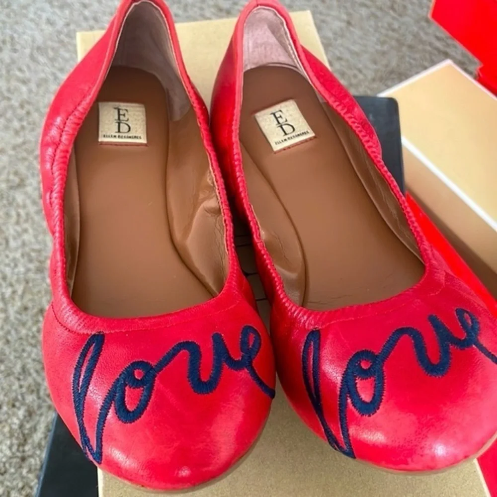 ❄️ ED by Ellen Degeneres | Langley Ballet Flat Vegan Salsa Red Girls Vario…